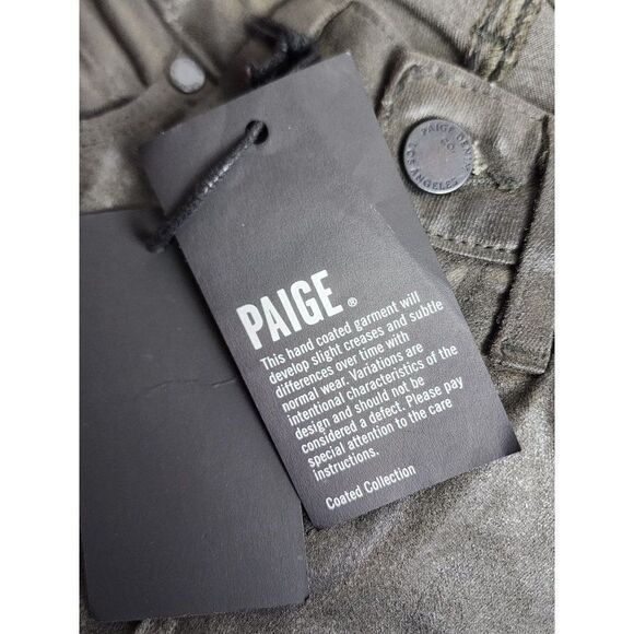 Paige Verdugo Ultra Skinny Luxe Coating NWT Jeans in Army green, Size 23 - Picture 7 of 9